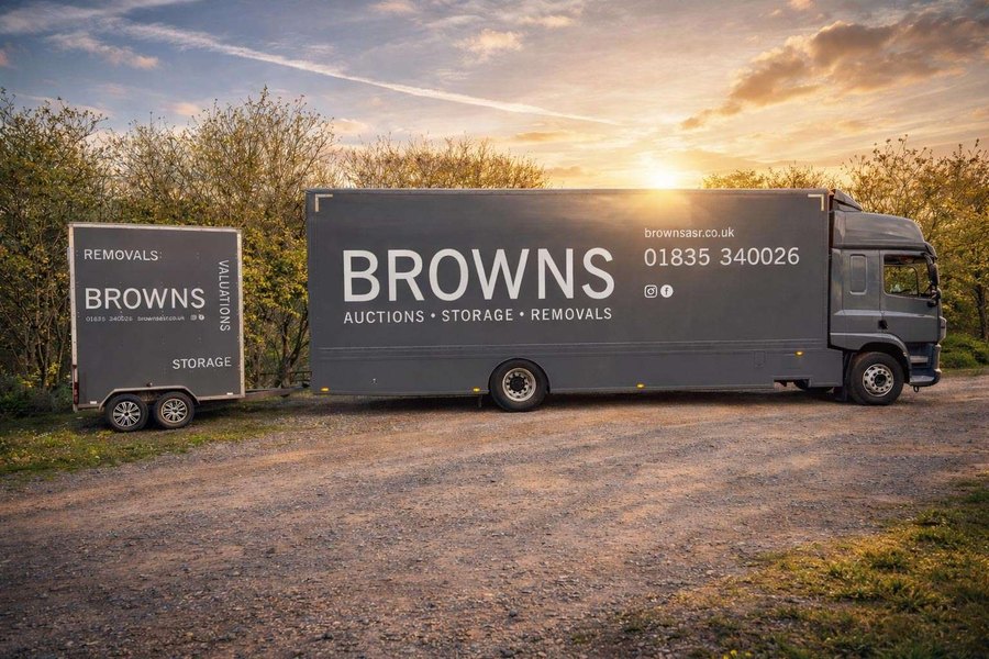 The Browns removals lorry and trailer